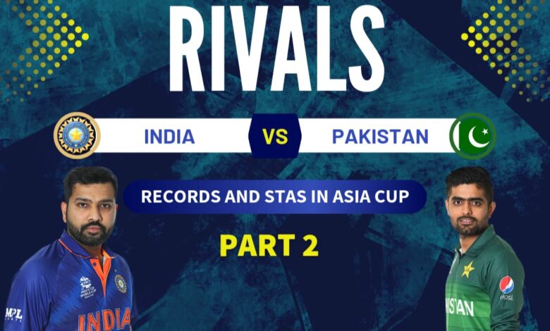 Asia Cup India vs Pakistan Head to Head